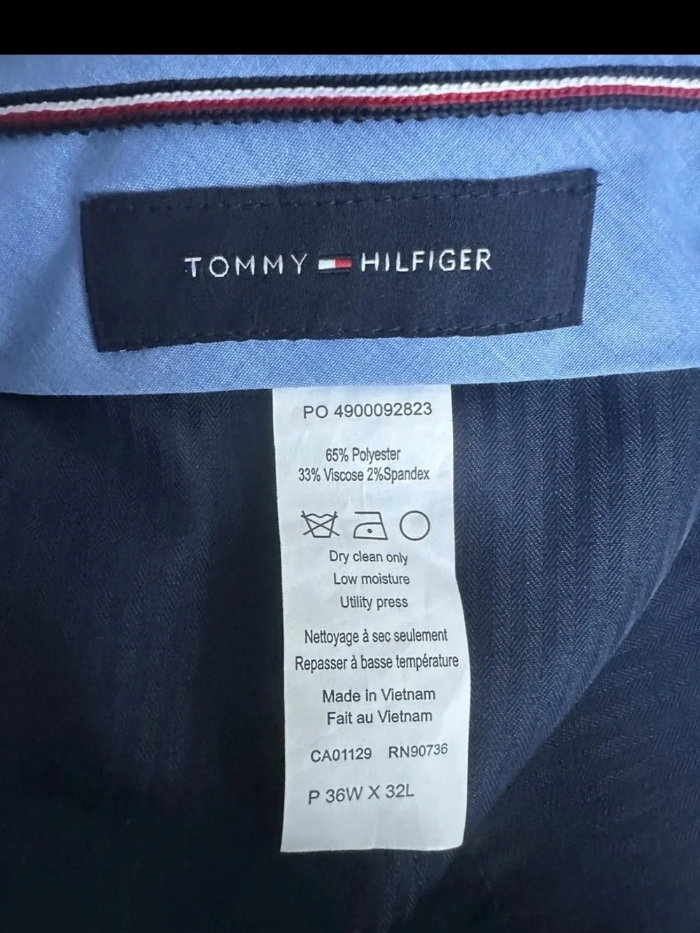 Tommy Hilfiger Blue Plaid Suit Blazer & Trousers